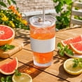 thumbnail image 6 of Iced Coffee Cup Reusable Glass Tumbler with Straw and Lid Reusable Iced Coffee Cup with Silicone Sleeve for Travel Daily Use Gift for Coffee Lovers, 6 of 8