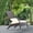 Brown/Cream, variant on Patio Novagarden Wicker, Galvanized Metal Adirondack Chairs, Brown, Cream