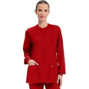 Cherokee Women's Snap Front Scrub Jacket with 3 Pockets and Knit Cuff - WW340