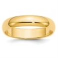 thumbnail image 2 of Auriga Fine Jewelry 14K Yellow Gold 5mm Half-Round Wedding Band for Women Size 4, 2 of 6