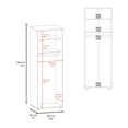 thumbnail image 4 of Xukmct Wood Armoire with 2 Inner Shelves and Rod, 2 Door Storage Cabinet for Living Room, Bedroom, White, 4 of 8