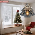 thumbnail image 4 of Stylish Metal Hanging Christmas Tree Wind Spinner - Abstract Geometric Design with Warm Golden Glow for Garden & Yard Decor, 4 of 7