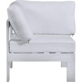thumbnail image 4 of Meridian Furniture Nizuc Fauteuil d'Angle de Patio Extérieur Blanc, 4 of 8