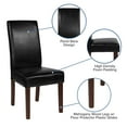 thumbnail image 5 of Flash Furniture Greenwich Series Parsons Chair, Set of 4, Black LeatherSoft, 5 of 13
