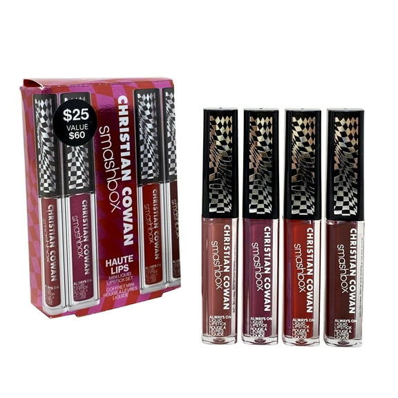 Smashbox x Christian Cowan Limited Edition Haute Lips Mini Liquid Lipstick Set - Set of 4 - New In Box