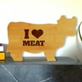 thumbnail image 3 of I (Heart Icon) Meat 14.75 x 9.75" Cow Shape Cutting Board | Funny Kitchen Chopping Board, 3 of 7