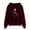 Wine, variant on Womens Dressy Tops Winter Fall Comfy Hooded Long Sleeve Bubble One Shoulder Cropped Heart Print Leisure Polyester Hoodies Sweatshirts(Black,XL)