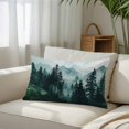 thumbnail image 6 of Dark Green Forest Throw Pillow Cover 12 x 20 Inch Decorative Pillow Cover Nature Foggy Mountain Pine Tree Lumbar Pillowcase Seasonal Rectangle Cushion Case for Couch Sofa Bed Living Room, 6 of 9