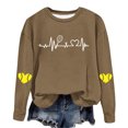 thumbnail image 4 of Timegard Chandail en Molleton Col Rond pour Femmes Épaules Tombantes Chandail Imprimé Automne Hiver Décontracté Ample Confortable, 4 of 4