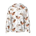 thumbnail image 1 of Kdxio Rabbit And Squirrel Print Sun Protection Hoodie for Outdoor Activities Men Women Lightweight Zip-Up Windproof UPF 50+ UV Protectio-Small, 1 of 7