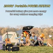 PECRON E2000LFP 1920Wh/2000W Portable Power Station with 6*200W Solar Panels Cart Kit Solar Generator for Home Emergency, Camping, Travel, RV, Off-Grid