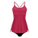 thumbnail image 5 of Traje de baño de moda para mujer, sin mangas, sólido, con push-up, acolchado, conjunto de blusa, traje de baño de poliéster para mujer, 5 of 6