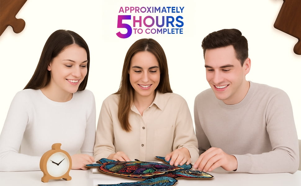 Nestologi Sea Turtle Premium Wooden Jigsaw Puzzle for Adults - Large - 5 Hours to Complete
