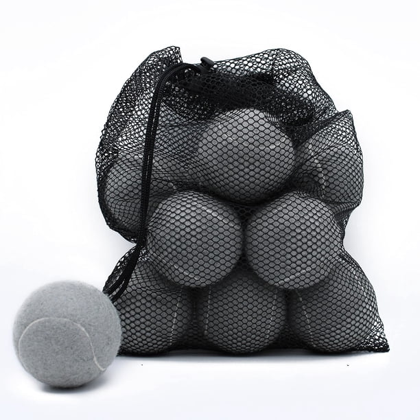 Pelotas de tenis Magicorange, paquete de 12 pelotas de tenis de entrenamiento avanzado, pelotas de práctica, pelotas de juego para perros y mascotas, vienen con bolsa de malla para facilitar el transp
