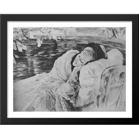 Convalescence 36x28 Large Black Wood Framed Print Art by James Tissot