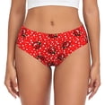 thumbnail image 1 of Fotbe Red Ladybugs On White Dotted Calzones Estampados para Mujer – Ropa Interior de Algodón, Cómoda, Suave y Elástica-X-Large, 1 of 6