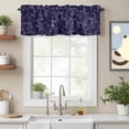 thumbnail image 2 of Abstract Style Valance Curtain Blue Modern Simple Character Line Window Valances Rod Pocket Short Curtains Window Treatments for Kitchen Bedroom Bathroom Laundry 42" x 18", 2 of 9