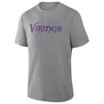 thumbnail image 2 of Men's Fanatics Heather Gray Minnesota Vikings Pass Rush Tri-Blend T-Shirt, 2 of 7