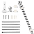 thumbnail image 1 of Flag Pole Kit White 1Set Homeowners Event Organizers Aluminum Alloy, 1 of 5