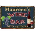 thumbnail image 1 of Maureen's Green Wine Bar Wall Decor Kitchen Gift 8x12 Metal 108120043709, 1 of 1