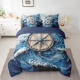 thumbnail image 2 of Erosebridal Lit Roulant Nautique Taille Complète, Ensemble de Lit Bleu Marine, Décoration de Chambre Vagues de Mer, 7 Pcs, 2 of 5