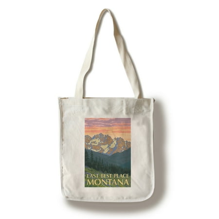 Montana - Last Best Place - Spring Flowers - Lantern Press Artwork (100% Cotton Tote Bag - (Best Place To Sell Used Coach Purses)