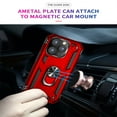 thumbnail image 5 of K-Lion For iPhone 14 Pro,Slim Armor Shockproof Magnetic Ring Holder Stand Hard PC Case Cover,Red, 5 of 7