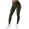 thumbnail image 2 of Women's No Front Seam Leggings Ruched High Waist Yoga Workout Pants, 2 of 8