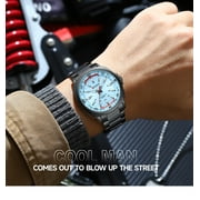 CURREN 8455 Men Ice Blue Quartz Waterproof Stainless Steel Sports Watch Casual Fashion Wristwatch
