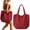 Red, variant on Clearance Under $5.36! 1Pc Large Crochet Beach Bag with Shoulder Strap (Knit, 45x57cm, Red)