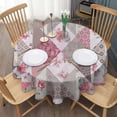 thumbnail image 3 of Pioneer Flower Floral Print Pattern Round Tablecloth 60"x60",Wrinkle Wipeable Table Cloth for Kitchen Dining Room Picnic Patio Party, 3 of 6