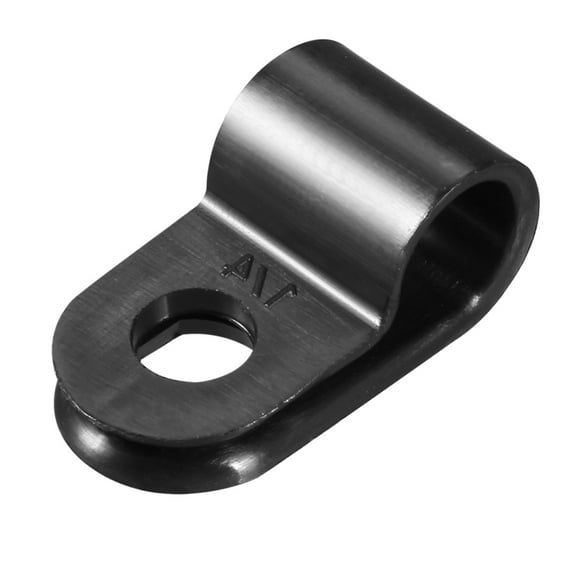 Unique Bargains 30Pcs Nylon R-type Cable Clamp Organizer Cord Clips for Wire Management 6.4mm Black CC-1