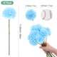 thumbnail image 3 of Uxcell 12 Paquete de Flores de Bola de Crisantemo Artificial de 11 pulgadas Ramo de Crisantemo de Seda Falso para el Hogar Azul Claro, 3 of 6