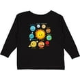 thumbnail image 3 of Inktastic Cute Planets, Solar System, Space, Cosmos, Galaxy Boys or Girls Long Sleeve Toddler T-Shirt, 3 of 5
