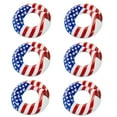 thumbnail image 1 of Swimline 36 Inch Inflatable American Flag Swimming Pool Tube Float (6 Pack), 1 of 6