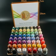 New brothread 64 Spools 1000M (1100Y) Polyester Embroidery Machine Thread Kit