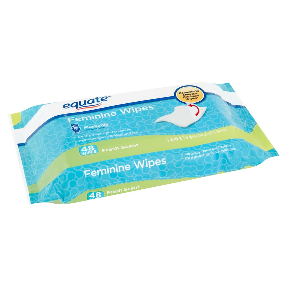 Equate Fresh Scent Feminine Wipes, 48 count