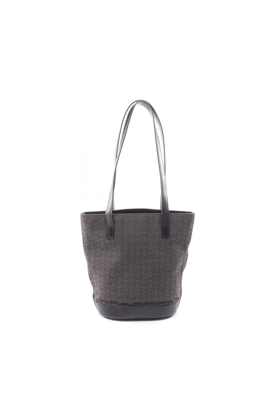 Pre-Owned Celine C Macadam Tote Bag Handbag Canvas Leather Women's Black