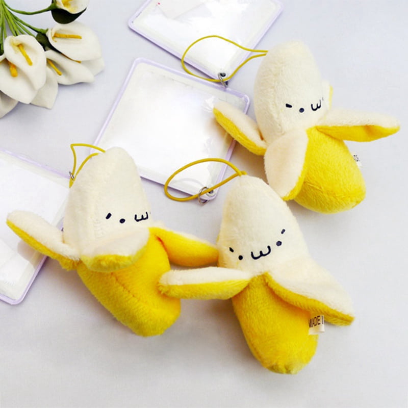 Banana Plush Doll Soft Toy Keychain Pendant For Cell Phone Handba LJ 