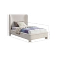 thumbnail image 3 of Meridian Furniture Penny Cream Boucle Fabric Twin Bed, 3 of 7