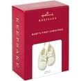 thumbnail image 3 of Hallmark Keepsake christmas Ornament 2021 Year-Dated, Babys First christmas Booties, Porcelain, 3 of 6