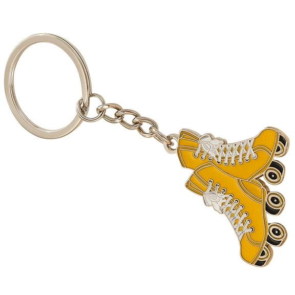 Hytrove Creative Design Roller Skating Keyring Golden Color Couples present Item 1Pack