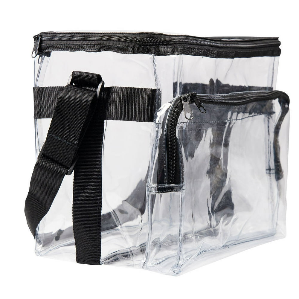Large Clear Lunch Bag Heavy Duty Clear Lunch Box with Adjustable Straps