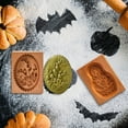 thumbnail image 4 of DAMAI DIY Wooden Cute Cookie Mold, 3D Carved Wooden Cracke Cutter Embossing Molds, Wood Biscuit Molds Stamps for Baking Halloween Thanksgiving Christmas(Doll), 4 of 5