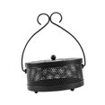 thumbnail image 3 of Soporte de bobina, soporte de incienso, redondeo portátil de fuego con quemador de incienso de bobina de metal tapa para la oficina de patio de jardín Negro, 3 of 8
