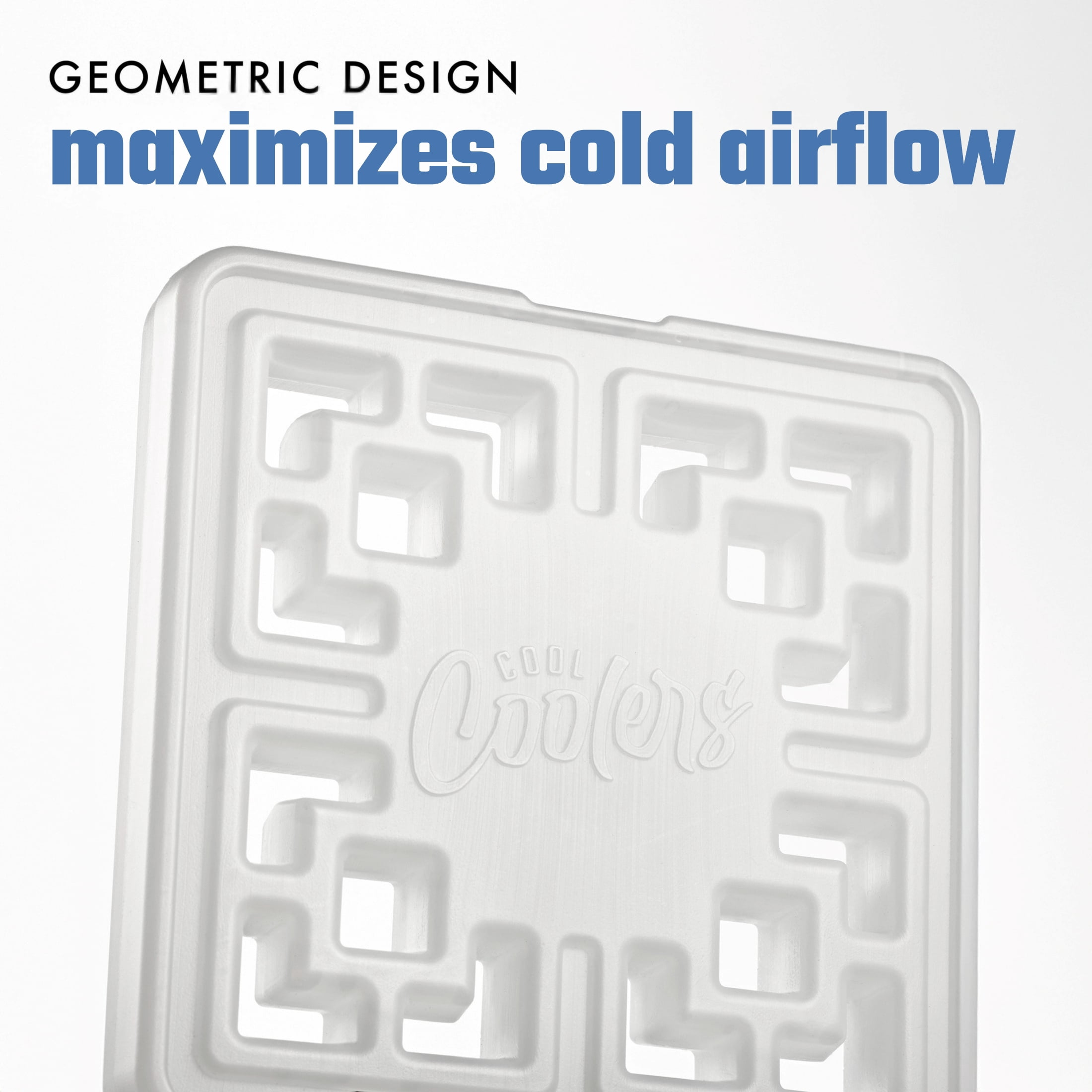 (2 pack) Cool Coolers by Fit + Fresh Slim XL Fashion Ice Packs, Reusable, 2-Pack, White