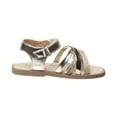 thumbnail image 3 of Petalia Girls Open Toe Strappy Toddler Sandal, Gold, 9, 3 of 5