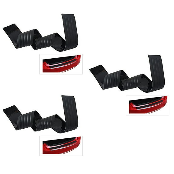 Masteelf 3pcs 104*8cm Universal Rubber Door Sill Protector Guard for Car Auto SUV Truck