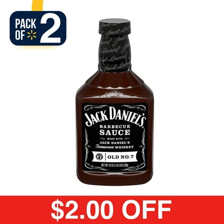 - (2 Pack) Jack Daniel's Old No. 7 Barbecue Sauce, 19 oz Bottle