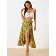 thumbnail image 3 of Fala medpiercon volantes y estampado floral bohemio pamujer Amarillo XS, 3 of 5